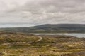 Background of the surroundings of the Barents Sea. musta tunturi Royalty Free Stock Photo