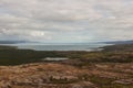Background of the surroundings of the Barents Sea. musta tunturi Royalty Free Stock Photo