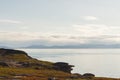 Background of the surroundings of the Barents Sea. musta tunturi Royalty Free Stock Photo