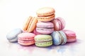 Background sweet food macaroons snack biscuit dessert french pink cake pastry delicious Royalty Free Stock Photo