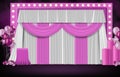 background of sweet pink wedding backdrop, celebration party concept