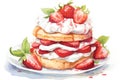 Food strawberry background sweet delicious fruit plate meal fresh dessert breakfast pancakes berry