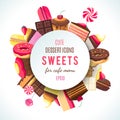 Background for sweets company logo