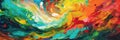 A Background Of Swirling, Colorful Brushstrokes Background. Generative AI