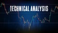 Background of technical analysis trading stock market MACD indicator technical analysis graph Royalty Free Stock Photo