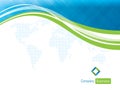 Background template business blue with world map. Royalty Free Stock Photo