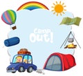 Background template with camping theme