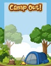 Background template with camping theme