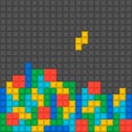 Background Tetris game. Vector illustration.