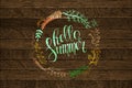 Background with text - hello summer Royalty Free Stock Photo