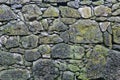 Background, texture - ancient masonry at the wall of the castle Royalty Free Stock Photo