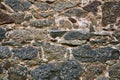 Background, texture - ancient masonry at the wall of the castle Royalty Free Stock Photo