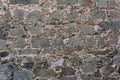 Background, texture - ancient masonry at the wall of the castle Royalty Free Stock Photo