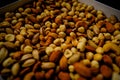 Background texture of assorted mixed nuts Royalty Free Stock Photo