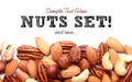 Background texture of assorted mixed nuts Royalty Free Stock Photo