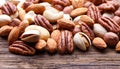 Background texture of assorted mixed nuts Royalty Free Stock Photo