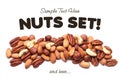 Background texture of assorted mixed nuts Royalty Free Stock Photo