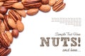 Background texture of assorted mixed nuts Royalty Free Stock Photo