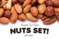 Background texture of assorted mixed nuts Royalty Free Stock Photo