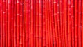 The background texture of the bamboo fence wall, which is plastered with red oil paint Royalty Free Stock Photo