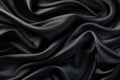 Background, texture, black silk fabric. Background for the site. AI generative Royalty Free Stock Photo