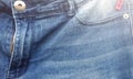 Background texture of blue jeans in blur. fabric