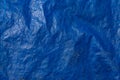 Background texture of blue plastic tarp Royalty Free Stock Photo