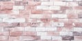 The background with the texture of a brick wall is a delicate pink color. Brickwork pattern