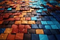 Background, texture, colorful bricks. Background for the site. AI generative Royalty Free Stock Photo