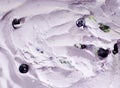 Background texture of creamy blueberry ice-cream Royalty Free Stock Photo