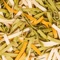 Colorful ribbon noodles