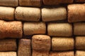 Background texture with different wine corks Royalty Free Stock Photo