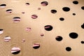 Background texture, drawing. Pink Mirror Pietz Lycra Fabric Last