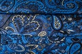 Background texture, Fabric blue paisley. Designed for Fabri-Quilt, this soft double napped flannel is perfect for