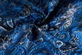 Background texture, Fabric blue paisley. Designed for Fabri-Quilt, this soft double napped flannel is perfect for