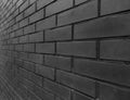 Background, texture gray, black brick wall. Dark brick wall for wallpaper