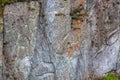 Background texture of a gray brown stone on the rock of the mountain discovered during archaeological excavations as a monument to Royalty Free Stock Photo