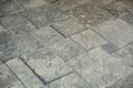 Background texture of gray tiled pavement city ground