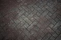 Background texture of gray tiled pavement city ground