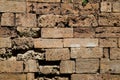 Background texture of limestone blocks wall