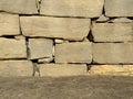 background texture of limestone bricks Royalty Free Stock Photo