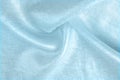 background texture, linen cloth of blue sky with metallic luster Royalty Free Stock Photo