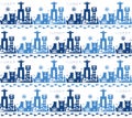 Seamless pattern with Lisbon symbols and landmarks Royalty Free Stock Photo