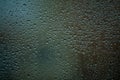 Background or texture. It is a lot of small a rain drops on window glass. Rainy day of spring. Royalty Free Stock Photo