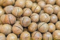 Background and texture of macadamia nuts Royalty Free Stock Photo