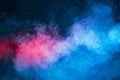 Background from texture of mixing red and blue smoke, abstraction Royalty Free Stock Photo