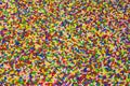 Background texture of multicolored foam balls