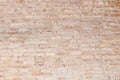 Background texture of old vintage dirty brick wall with white stains Royalty Free Stock Photo