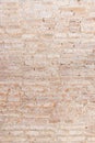 Background texture of old vintage dirty brick wall with white stains Royalty Free Stock Photo