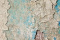 Background texture of old wall with many layers of peeling paint